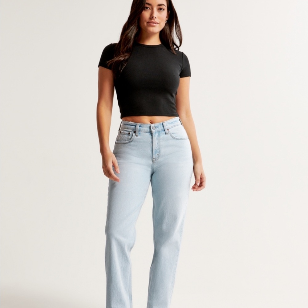 Abercrombie & Fitch Blue Straight Leg Jeans (curve love)